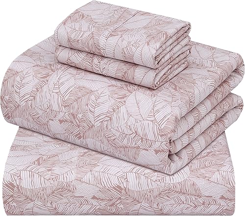 ZOYER Juego de sábanas de 100 % algodón percal refrescantes y crujientes, con bolsillos profundos de 16 pulgadas, ligeras y transpirables,