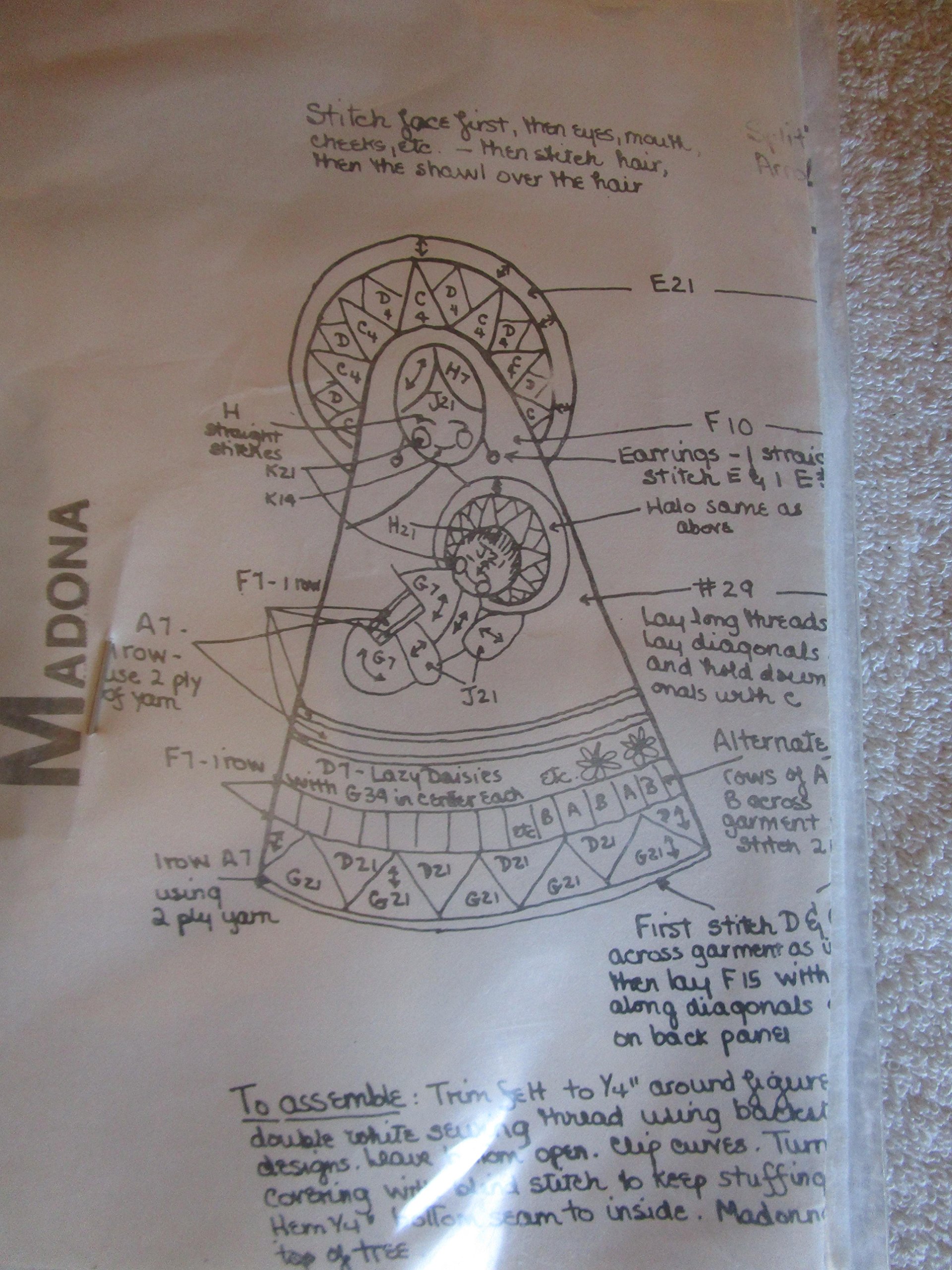 Mary-Alice Madona Crewel Tree Topper Kit