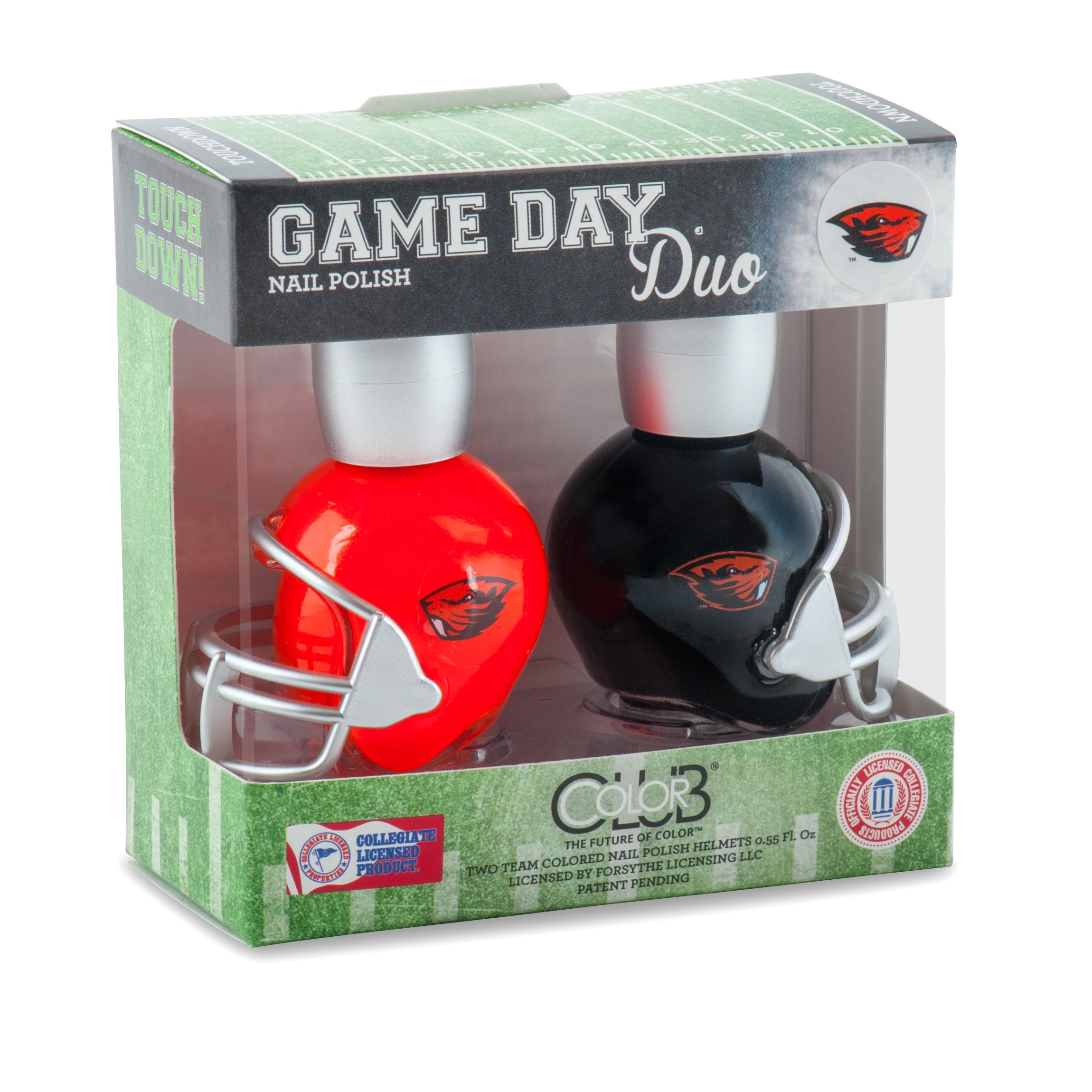 OREGON STATE BEAVERS GAME DAY DUO NAIL POLISH SET-OREGON STATE UNIVERSITY NAIL POLISH-INCLUDES 2 BOTTLES AS SHOWN