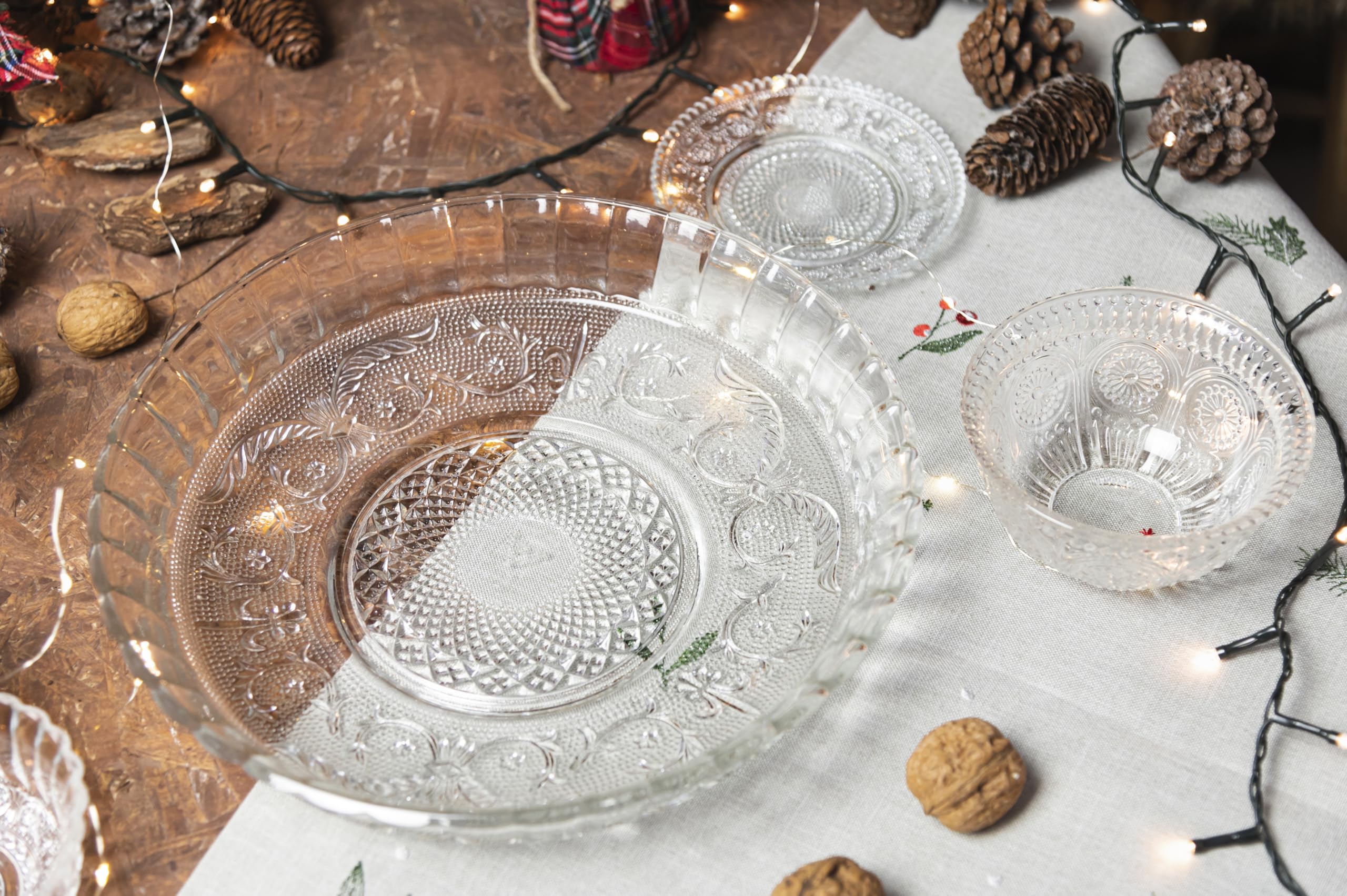 Villa d'Este Home Tivoli Lot de 6 soucoupes à pain en verre Ø 14 cm, Imperial