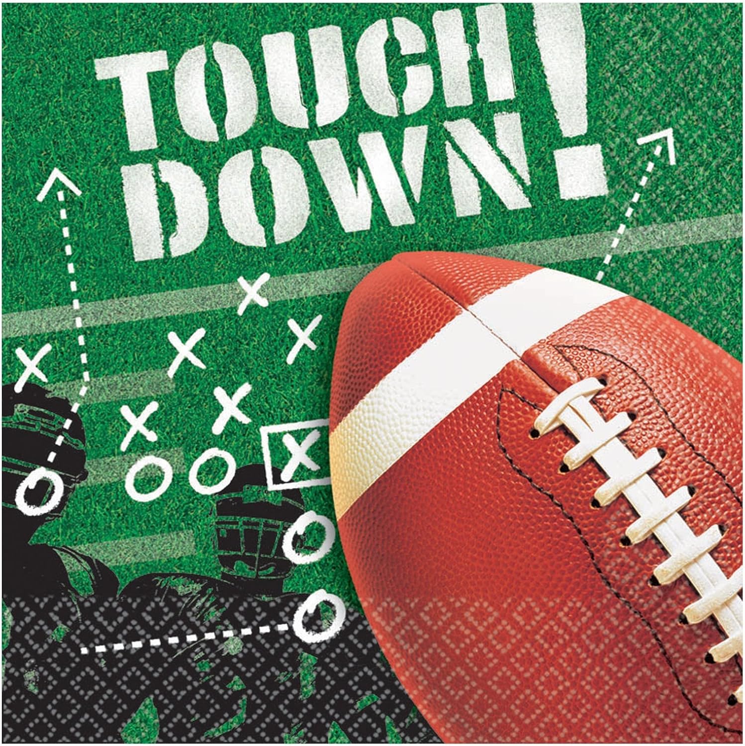 Tailgates & Touchdowns Multicolor Luncheon Napkins - 6.5" (Pack Of 125) - Premium Paper Napkins For Game Day Parties