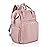 AMILLIARDI Diaper Bag Backpack - Light Pink, Water- Resistant Polyester Baby Bag - Detachable Stroller Straps - Stylish & Spacious for Baby Girl - Travel Diaper Bag, Bulto & Paaleras para Bebe Nia