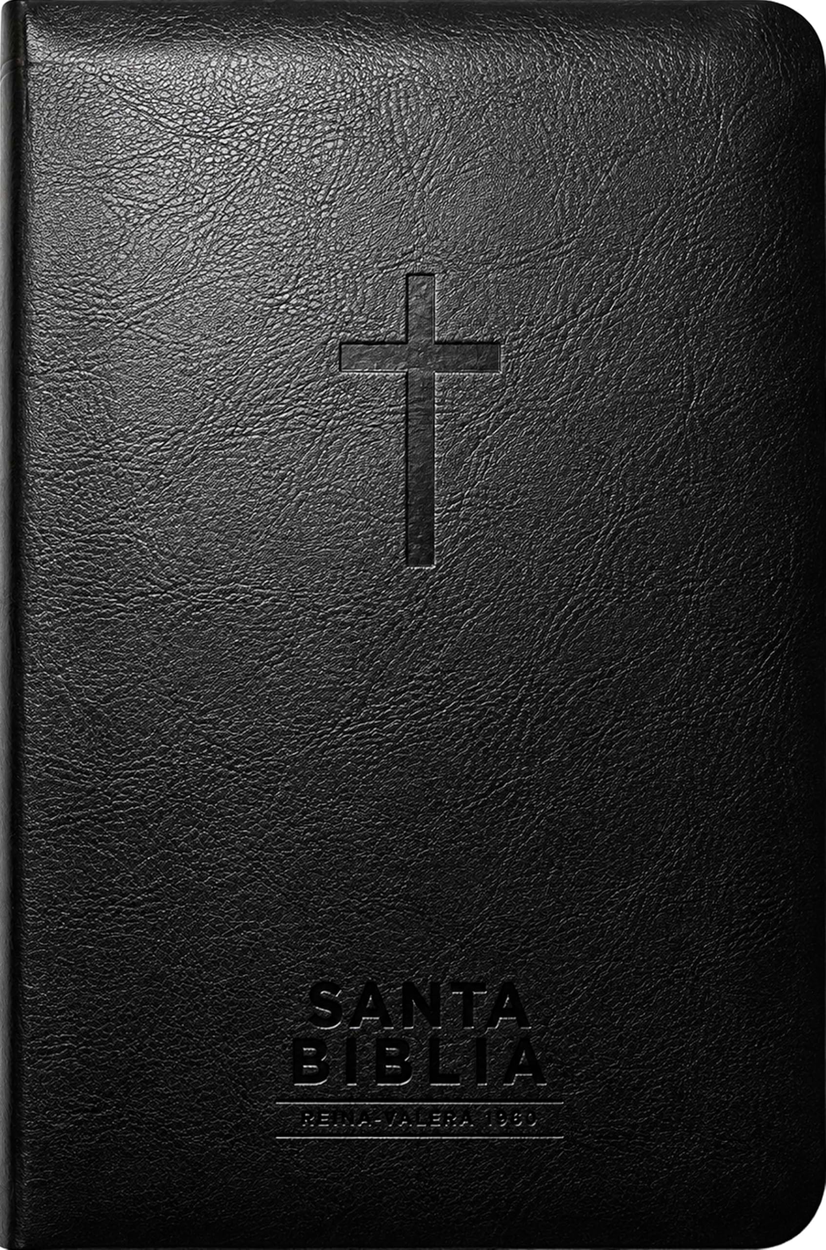 Santa Biblia Reina-Valera 1960 - Visual con mapas mentales (SentiPiel, Negro, Letra Roja)