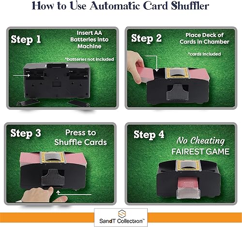 Miniatura 5 de SandT Collection Barajador de tarjetas 2 cubierta con pilas automático distribuidor