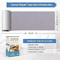 Vista 472 de KING MOUNTAIN Parche de reparación de lona de 9 x 11 pulgadas, 2 piezas, parche de tela impermeable autoadhesivo para sofás, tiendas de campaña