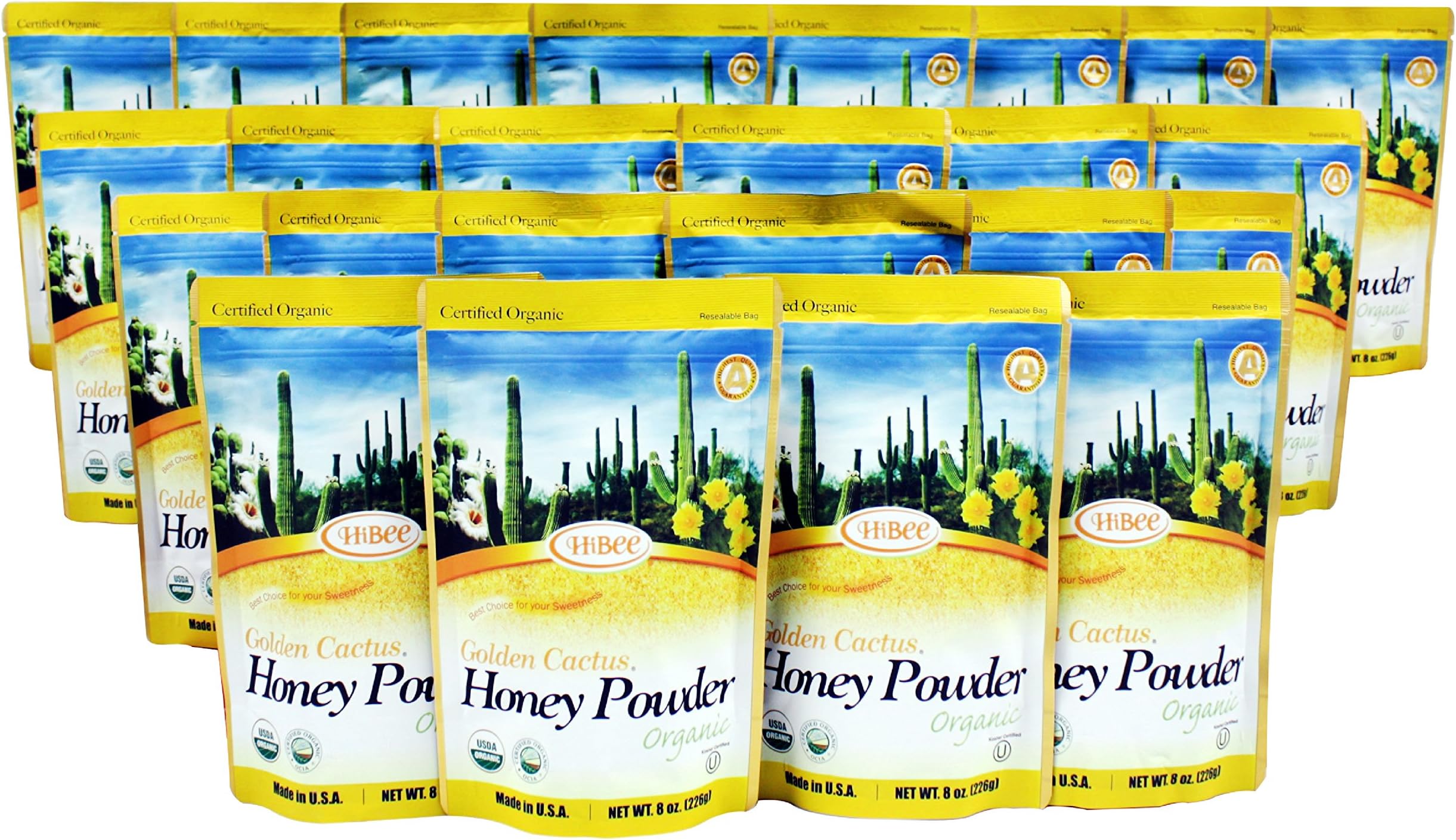 Hibee Golden Cactus Honey Powder Organic (8oz_24pk)