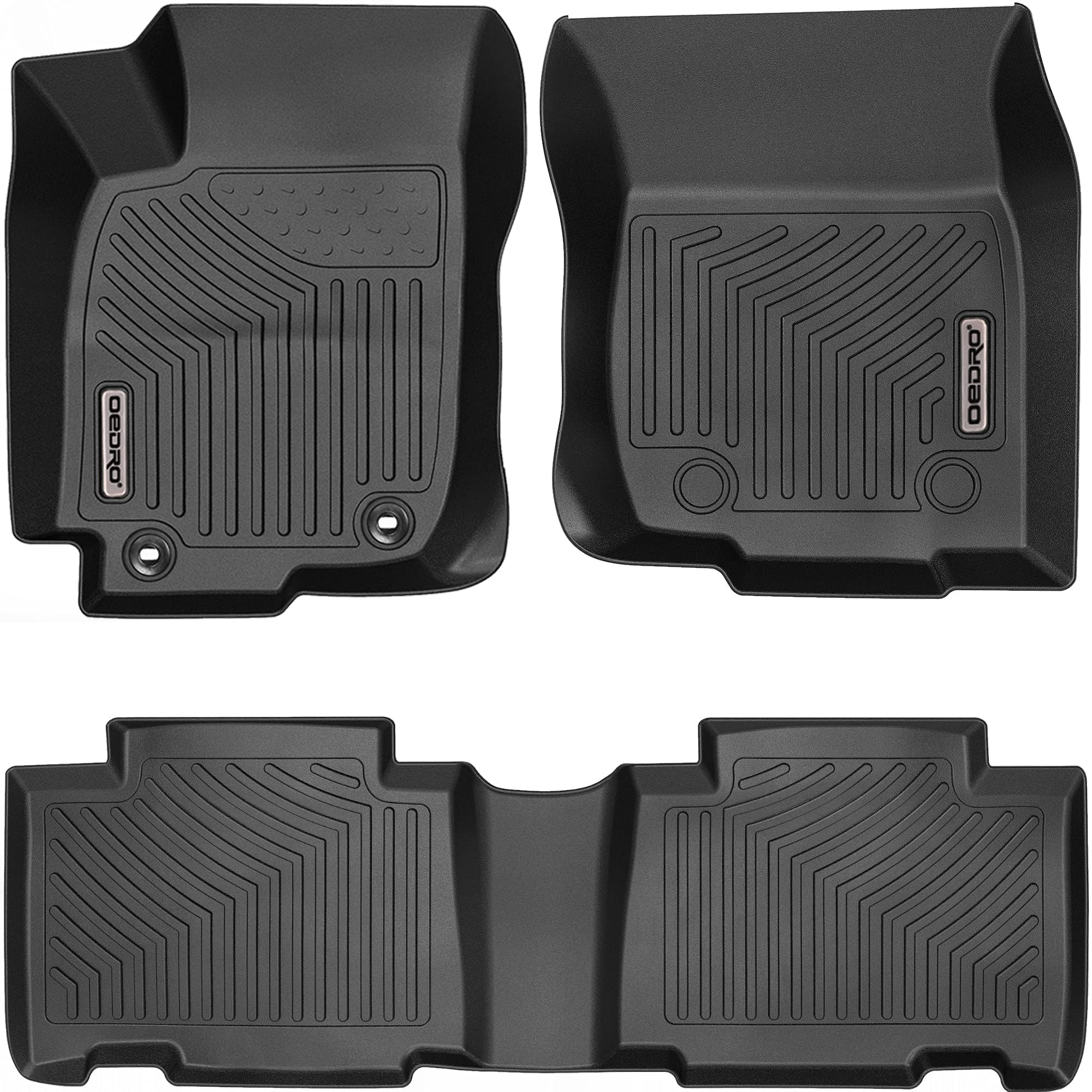 oEdRoFloor Mats Fit for 2013-2018 Toyota RAV4 Standard Models, TPE All-Weather Includes 1st and 2nd Row Full Set Liners(Standard Models Only)