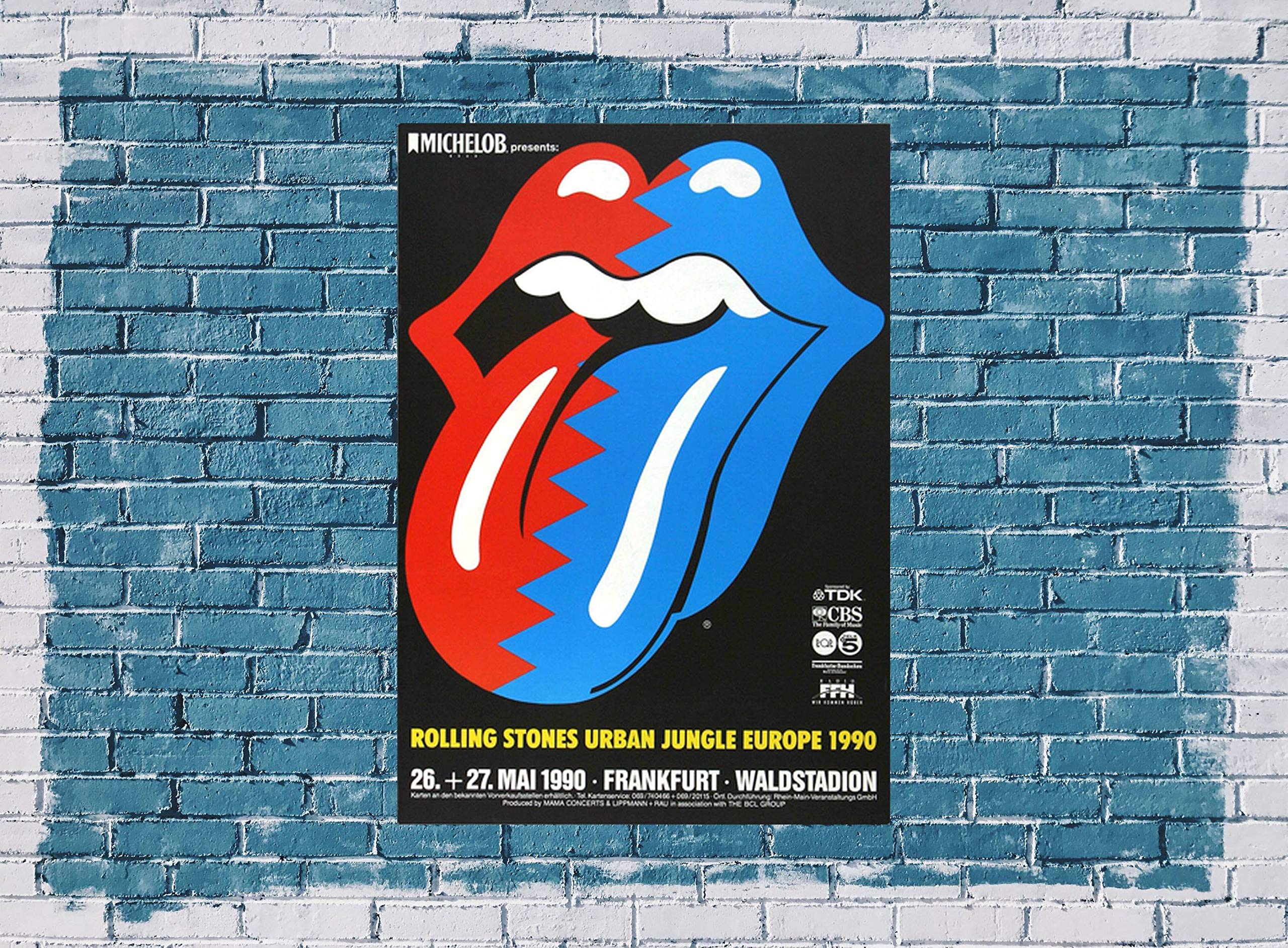 The Rolling Stones - Europe, Tour 1990 » Konzertplakat/Premium Poster | Live Konzert Veranstaltung | DIN A1 «