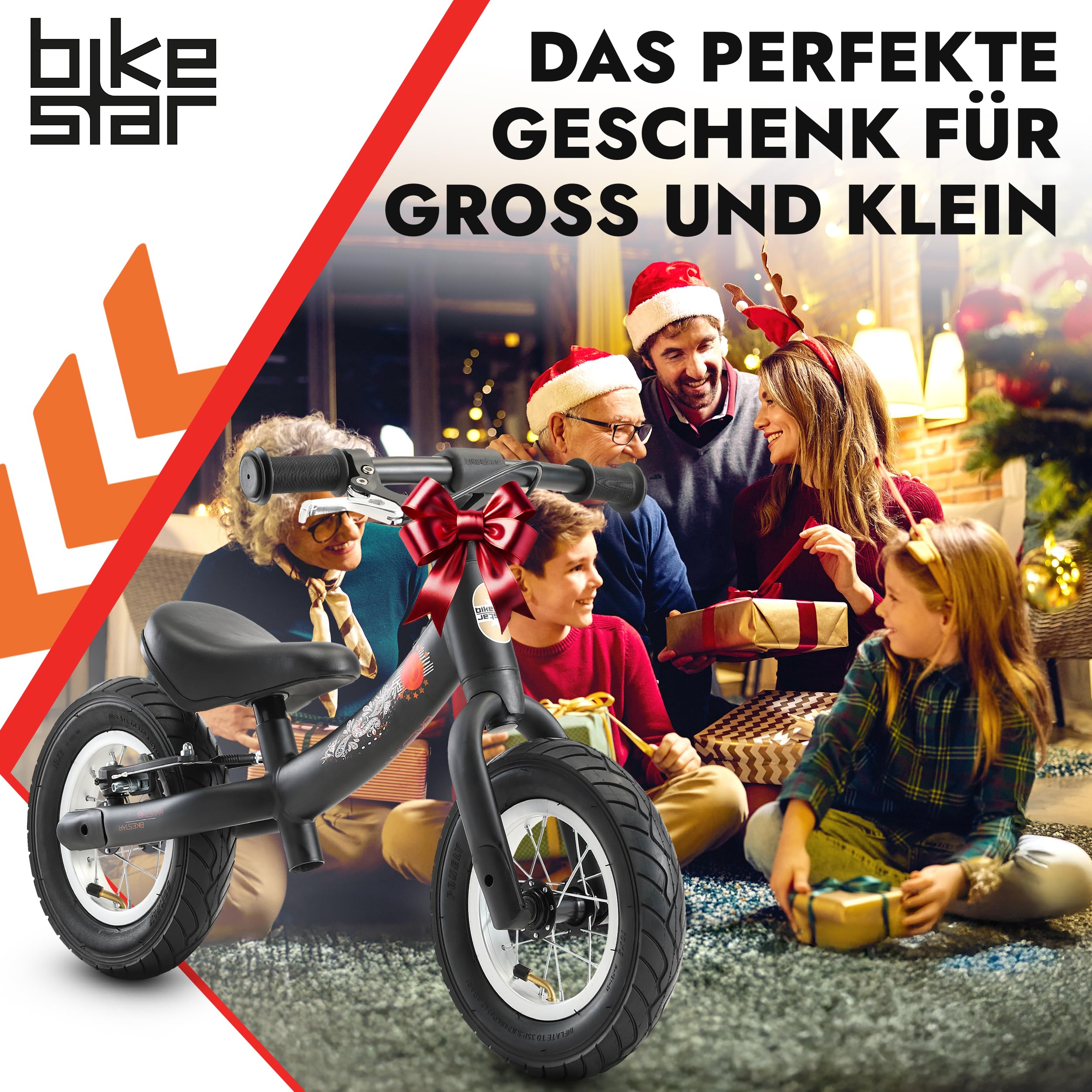 BIKESTAR Kinder Laufrad Lauflernrad Kinderrad für Jungen und Mädchen ab 2-3 Jahre | 10 Zoll Sport Kinderlaufrad | Risikofrei Testen