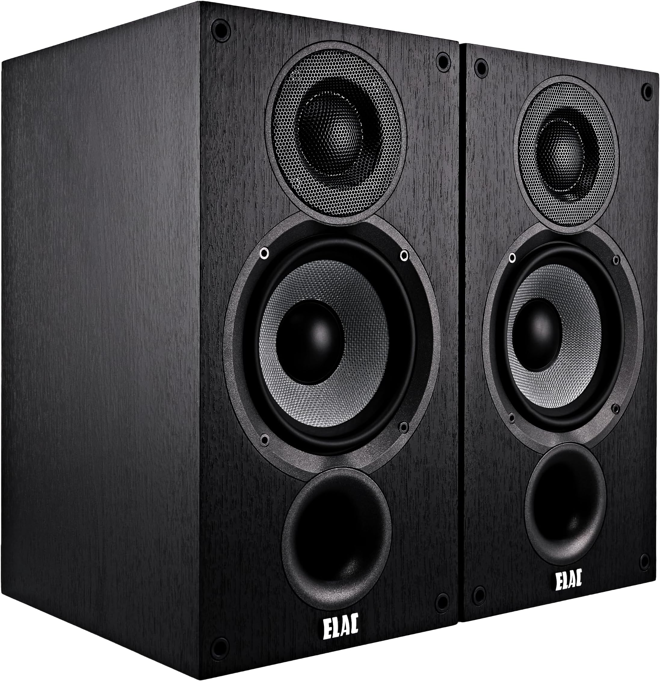 Debut 2.0 B5.2 Bookshelf Speakers, Black (Pair) - 1” Cloth Dome Tweeter & 5.25” Aramid Fiber Woofer - 2-Way Bass Reflex - Up to 35,000 Hz Response