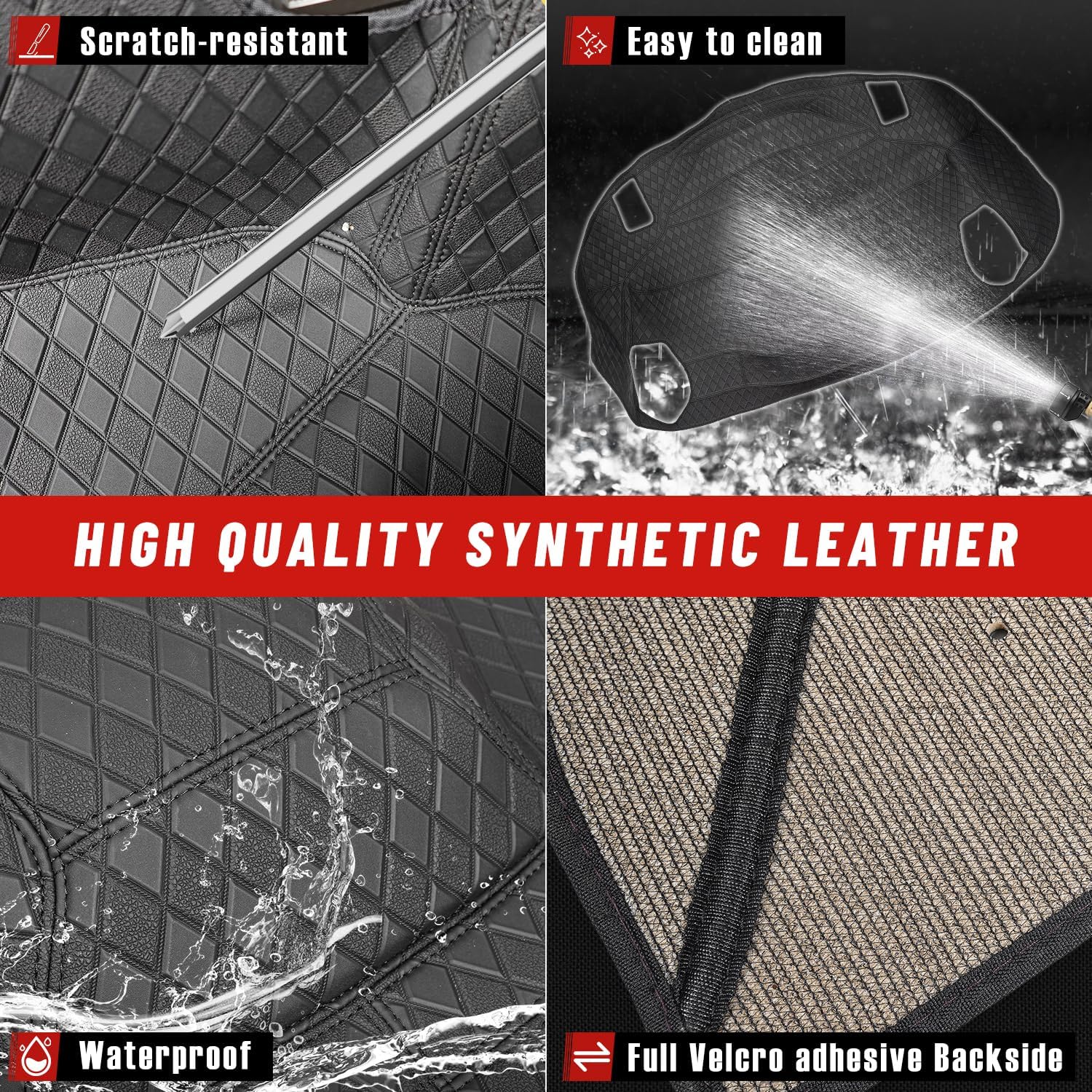 Rear Trunk Cargo Mat Liners,Binding Carpeted Full Size Mat fit for Corvette C8 Stingray Coupe 2020-2024,All Around Top Edge Protector Cover,Rear Storage Compartment Cargo Mat