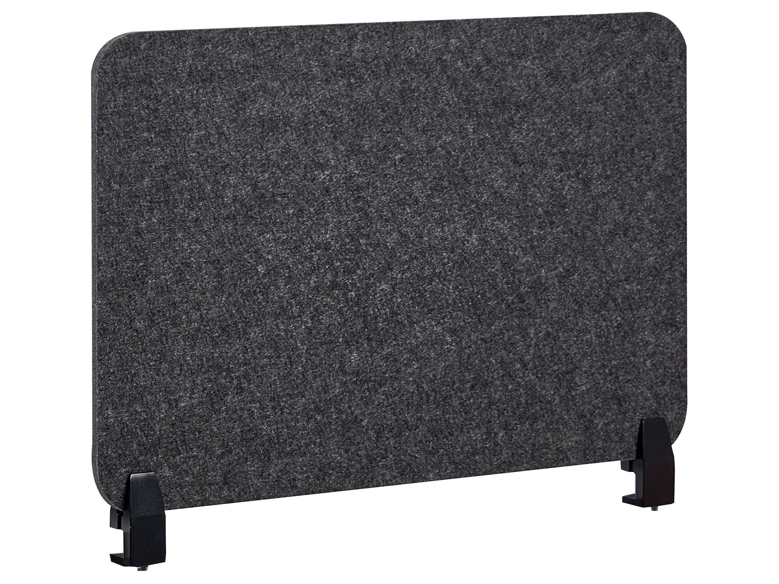 Beliani Séparateur de Bureau Panneau Synthétique Acoustique Tissu 80 x 50 cm Gris Foncé Split