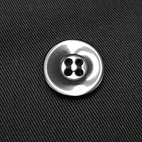 Miniatura 6 de ChefsCloset Chaqueta de chef unisex de manga corta con botones, color negro, 2XL