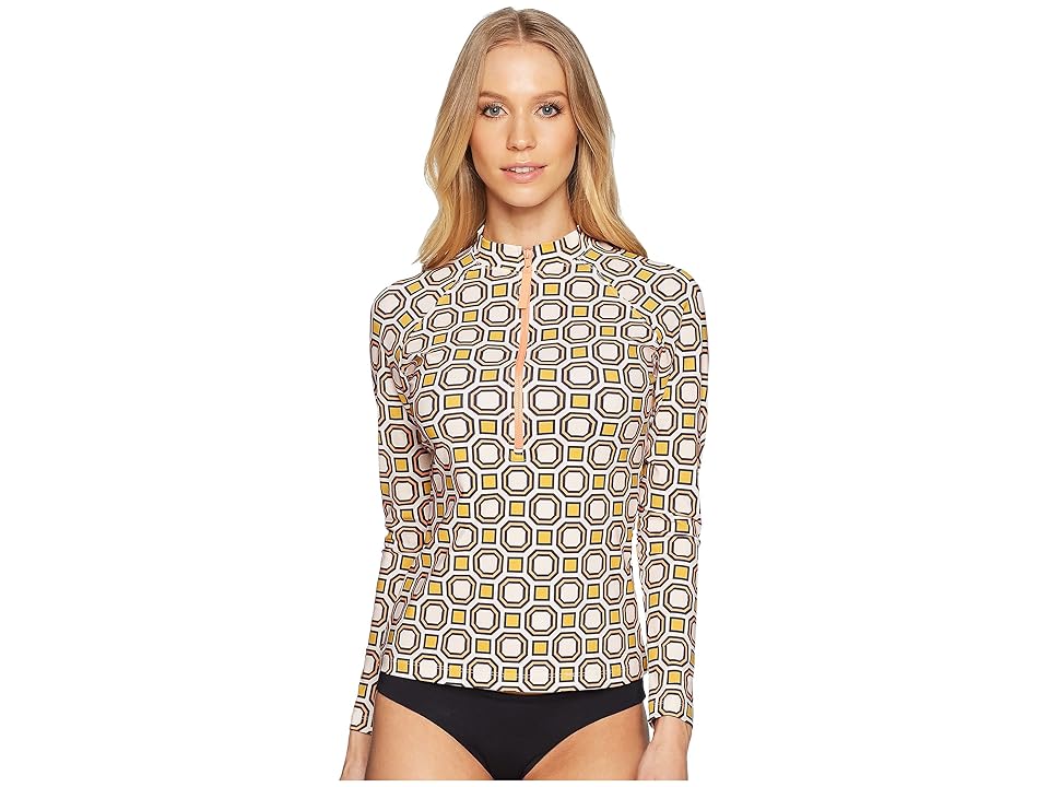 

Tory Burch Swimwear Geo Octagon Square Surf Shirt (Ballet Pink) Women's Swimwear