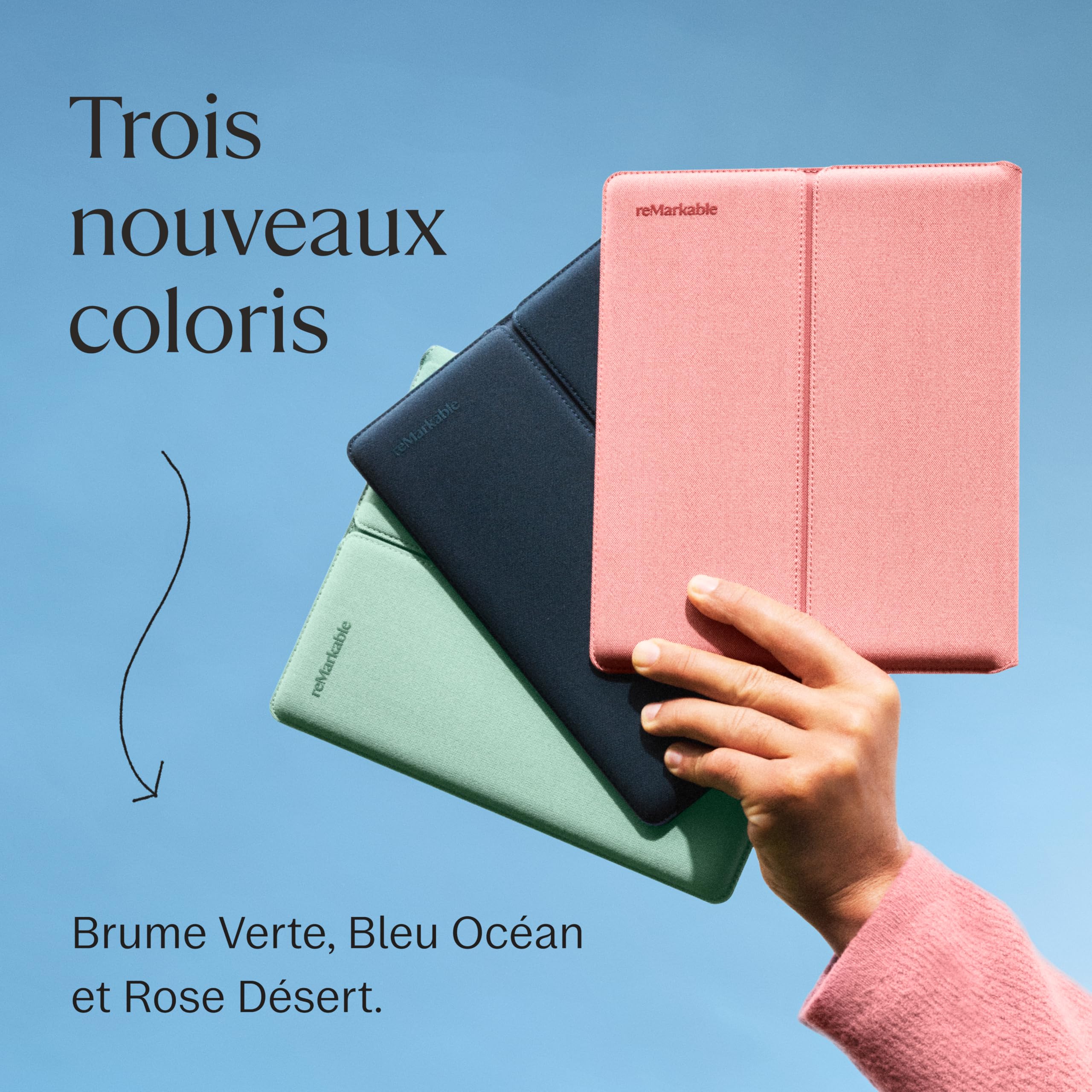 Housse Sleeve Folio pour Remarkable Paper Pure – Bleu Océan