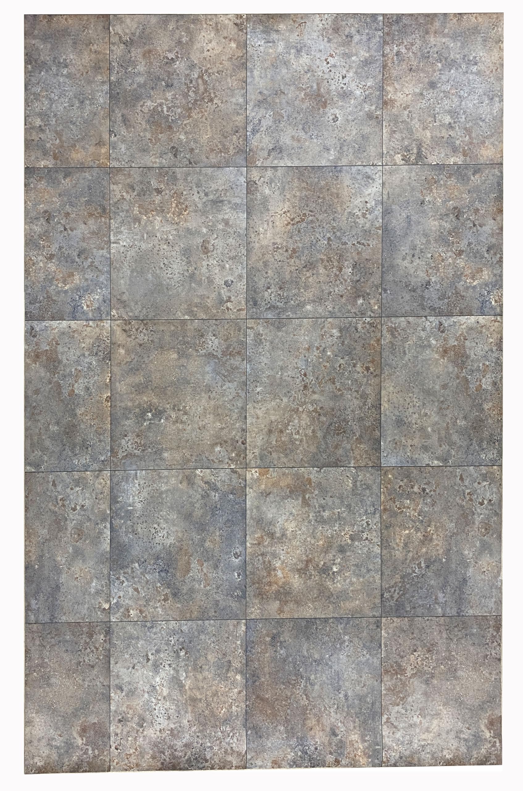 Alfombra de Vinilo - Alfombras Tadi & Imperio - Imitación Metal Oxidado Marrón - Diseño Industrial y Elegante para Decoración de Interiores - 100X150 centímetros