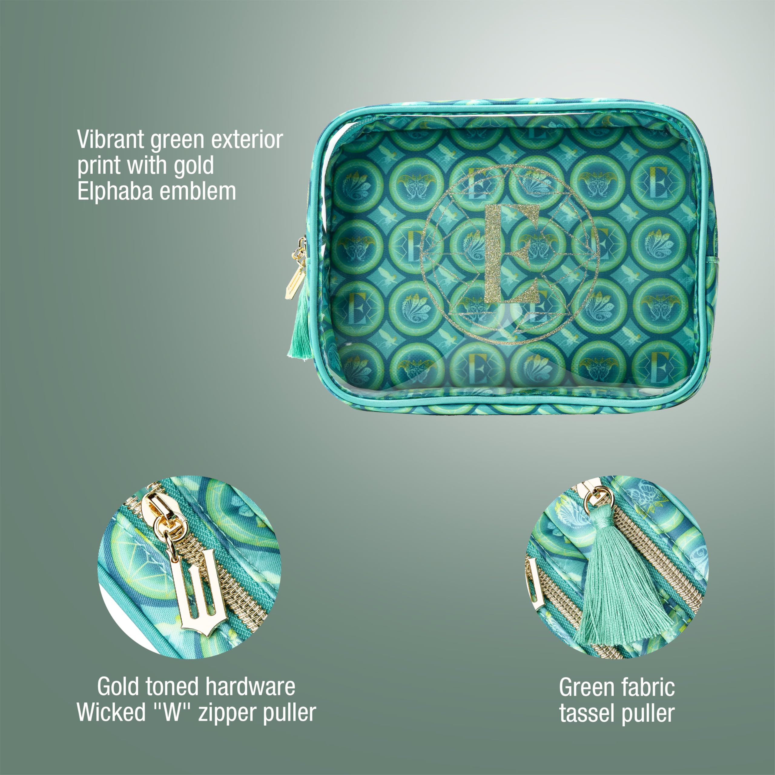 Amazon.com : Wicked Elphaba Double Zip Organizer - Toiletry Bag