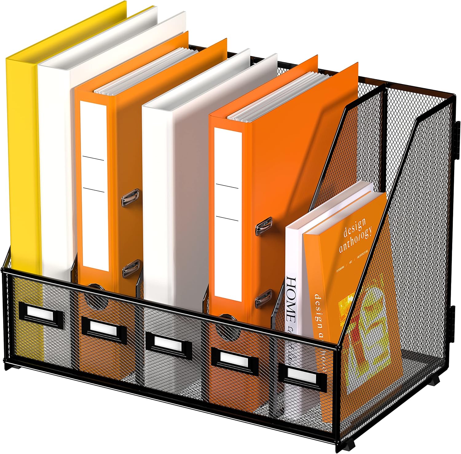 DALTACK Desk Organizers Magazine Binder Folder Holder with 5 Vertical