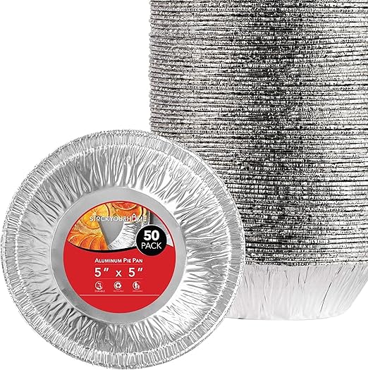 Stock Your Home 5 Inch Aluminum Foil Pie Pans (50 Count