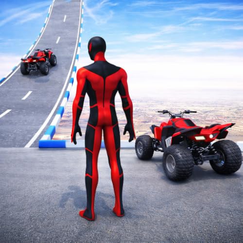 Superheld ATV Quad Stunt Bike Extrem: Offroad-Rennen, Mega-Rampe, 3D-Stunts Spiel