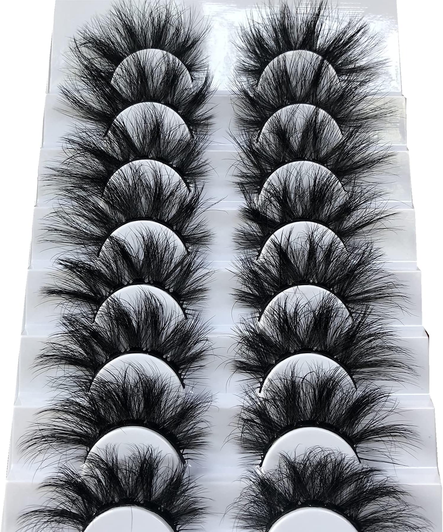 GMAGICTOBO False Eyelashes Wispy Eyelashes Faux 3D Mink Lashes Thick Volume Long Soft Dramatic Strip Eye Lashes Pack 8 Pairs