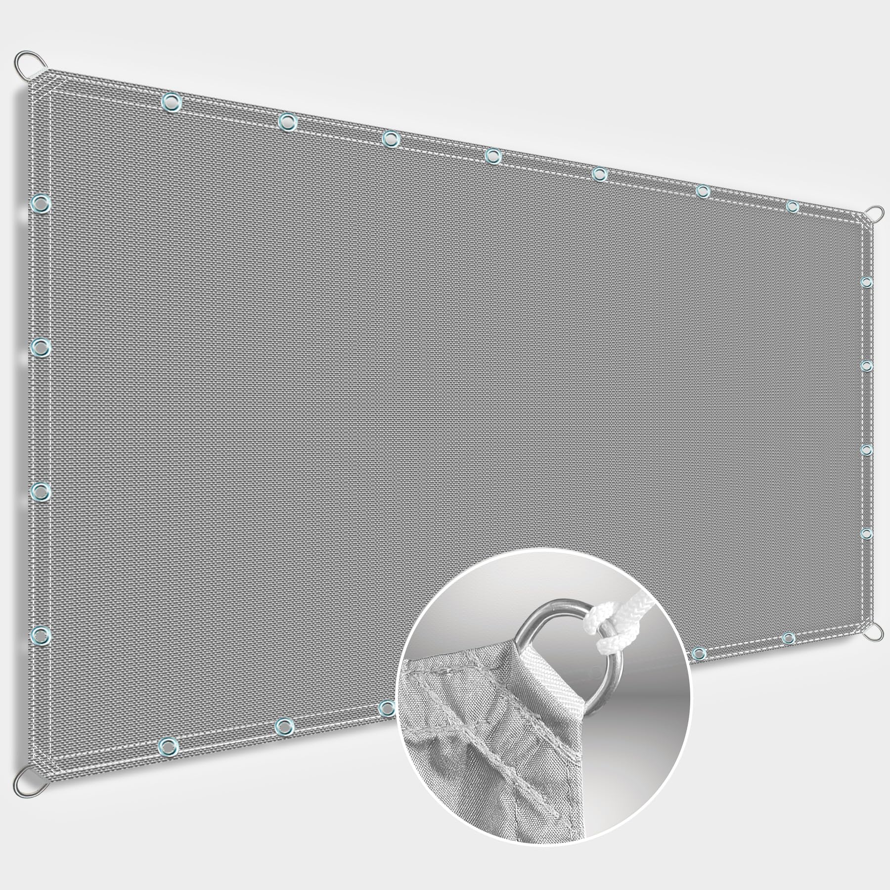 GAIJUAN Sonnensegel Quadratisch 1,2x4m – UV-Schutz Für Garten, Terrasse & Balkon In Dunkelgrau
