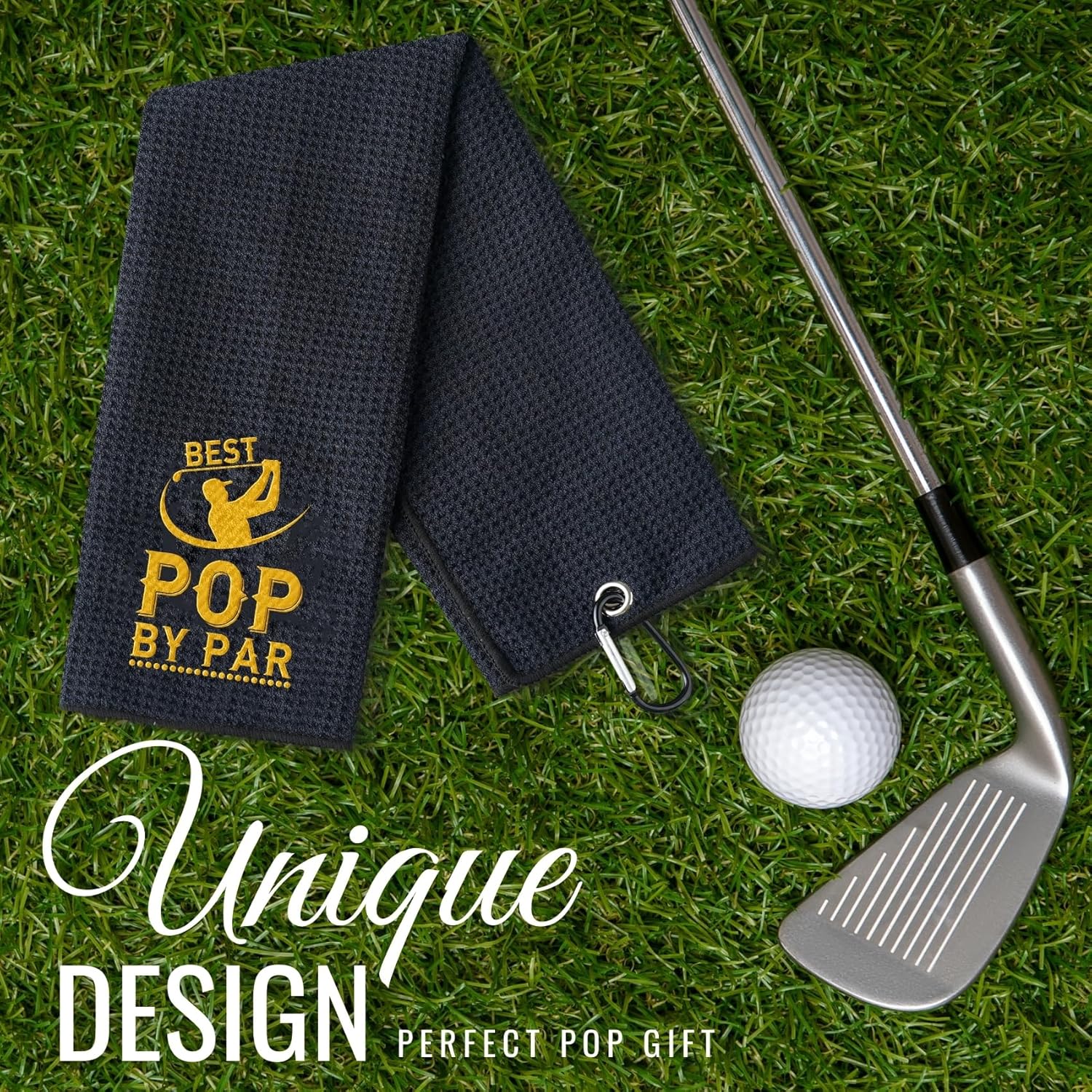 Pop Gifts Golf Towel, Pop on Father‘s Day, 15.8 x 23.6 inches Microfiber Golf Towel for Golf Bags, Pops Gifts - Image 2