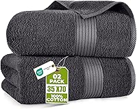 Utopia Towels Extra Large Bath Sheets 2 Pack - 35x70 Inch 100% Cotton, Super Soft, Highly Absorbent & Quick Dry Grey Towels for Adults