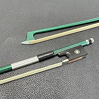 Vista 6 de LIEKE Arco de violín de fibra de carbono 4/4 tamaño completo ligero arco de violín (tamaño 4/4, verde)