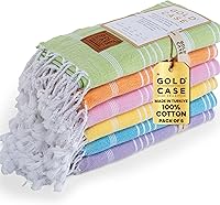 Vista 13 de Gold CASE Juego de 6 Toallas de Playa Turcas – Toallas de Baño Grandes 100% Algodón 70 x 38'' – LYCIA de Tamaño Extra Grande, Secado Rápido y Sin