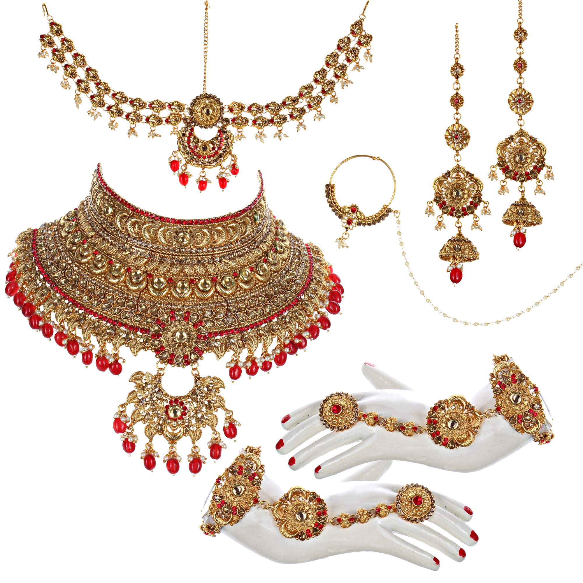 See full amazon price history chart for Lucky Jewellery Bridal Dulhan Golden Red Color Alloy Gold Plated Wedding Jewellery Set for Girls & Women (3960-P3ZR-237SM-LCT-RED) Lucky Jewellery Bridal Dulhan Golden Red Color Alloy Gold Plated Wedding Jewellery Set for Girls & Women (3960-P3ZR-237SM-LCT-RED) (B07CVKBWNF) Amazon Price History, Amazon Price Tracker