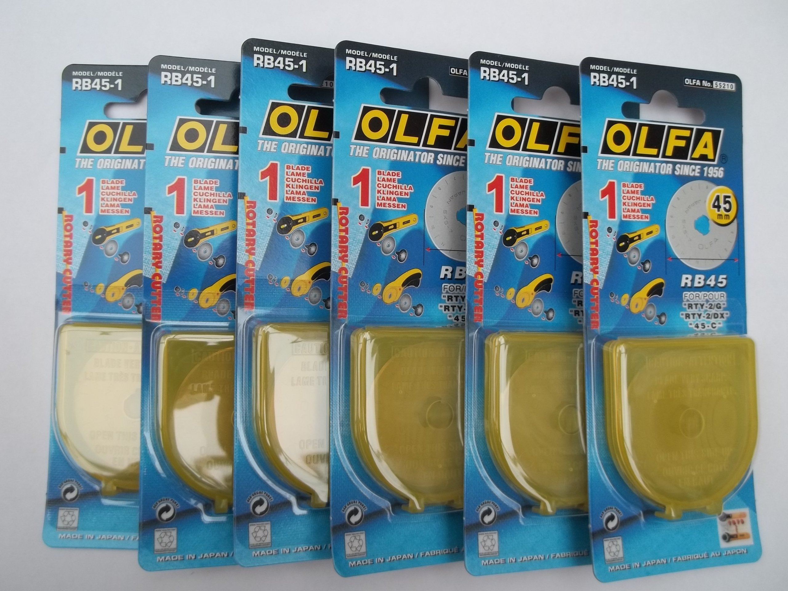 Olfa Box Of 6 45Mm Rotary Cutter Spare Disc Blades