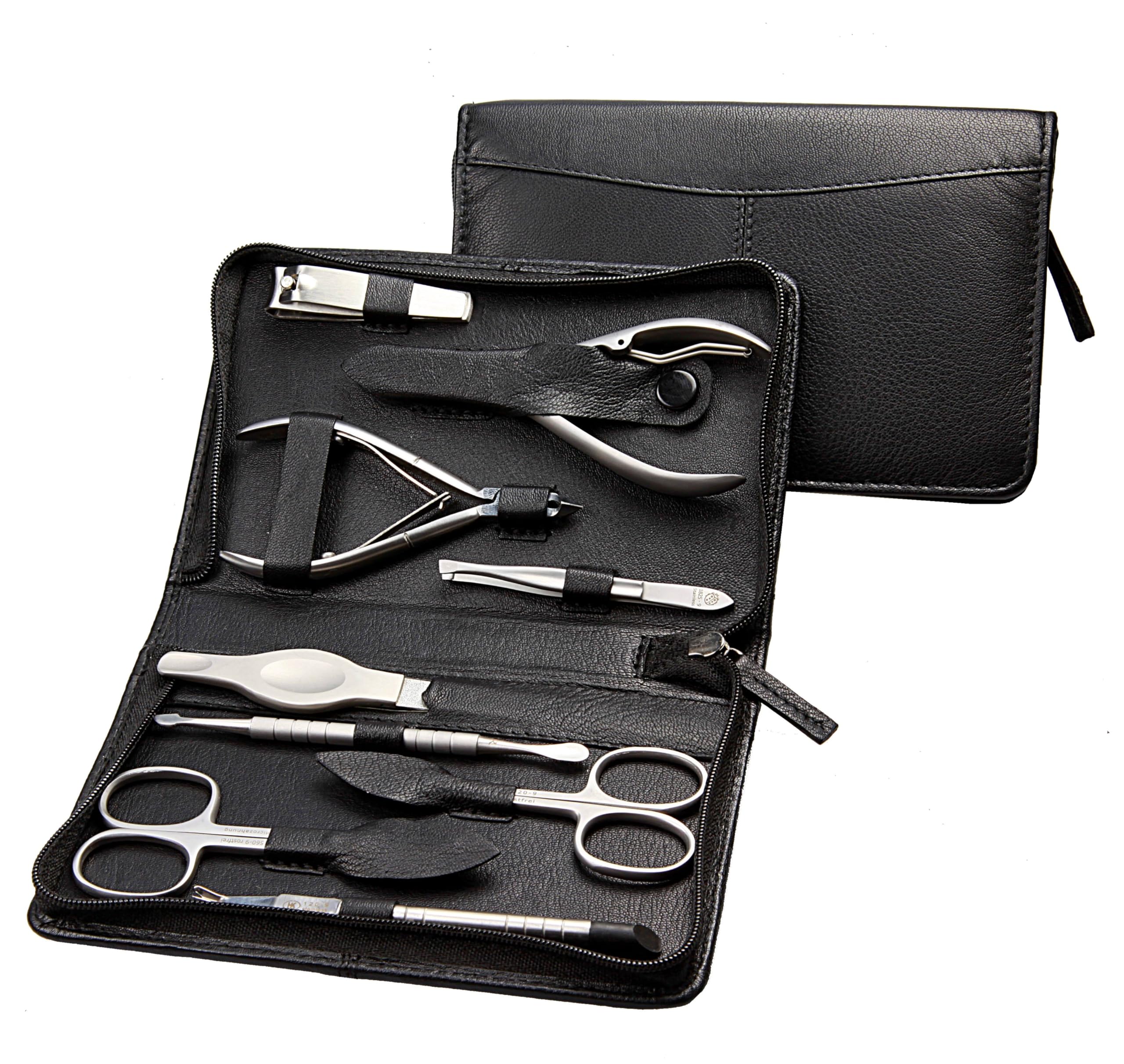 Sonnenschein by Hans Kniebes Manicure Set 9 Pieces Nail Scissors, Cuticle Scissors, Nail Clippers, Cuticle Nippers, Clippers - Image 2