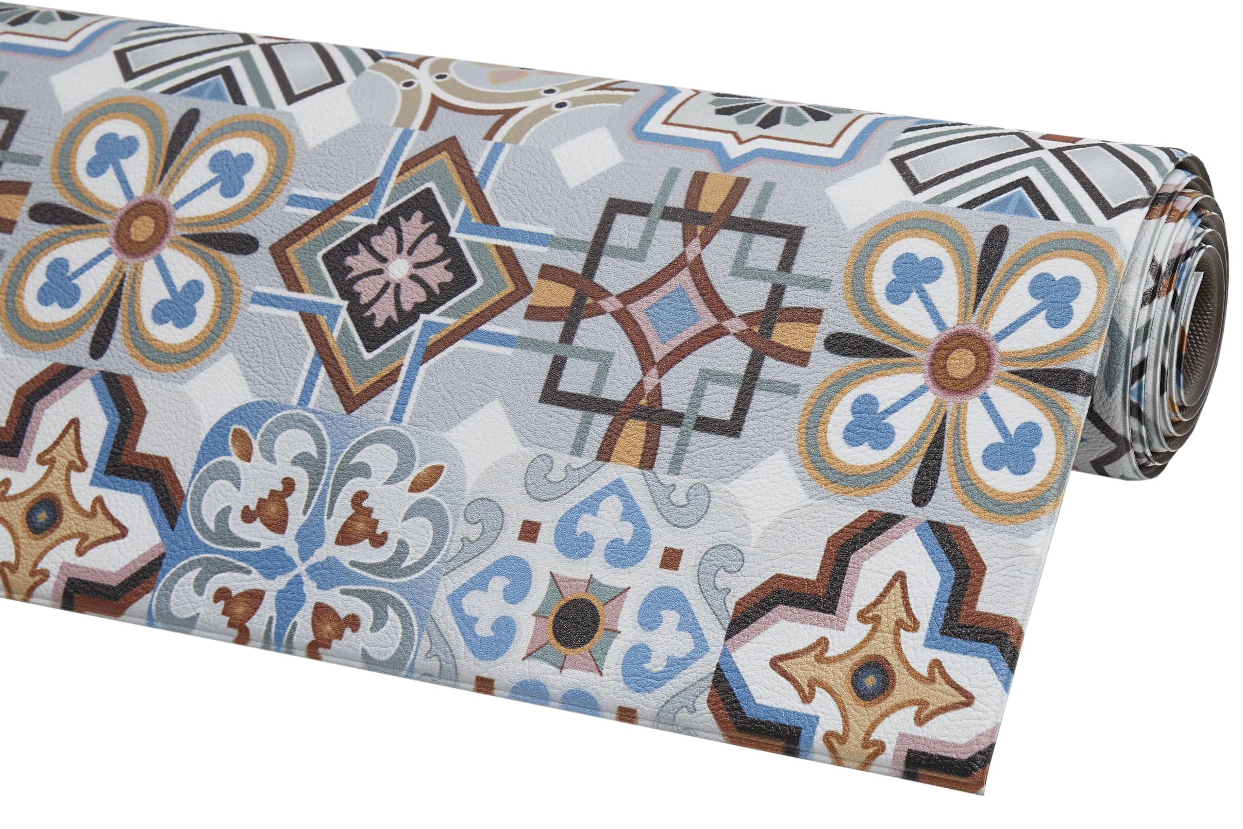 andiamo Tapis de Couloir Marrakech avec Dos antidérapant – Tapis de Cuisine et Couloir - 70 x 200 cm - Bleu Gris