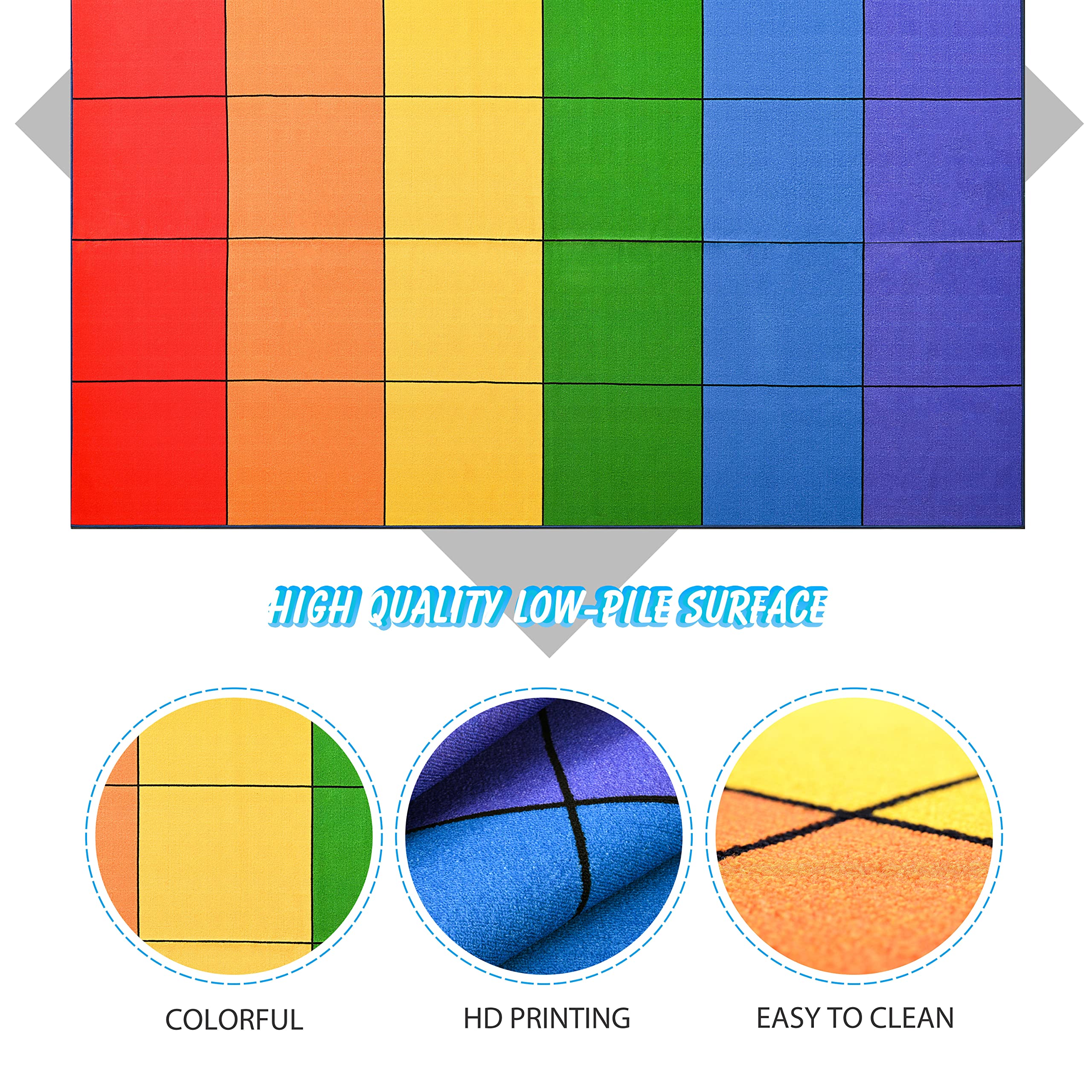 Booooom Jackson Carpets Kid Rug Children's Classroom Seating Rug for