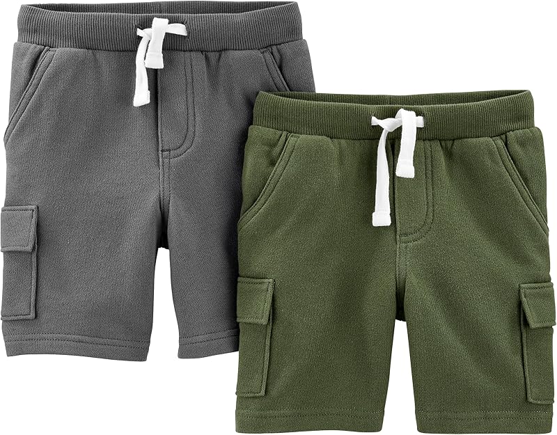 Boys Knit Cargo Shorts, Pack of 2