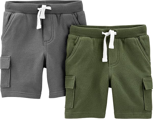 Simple Joys by Carter's Boys Knit Cargo Shorts Pack of 2