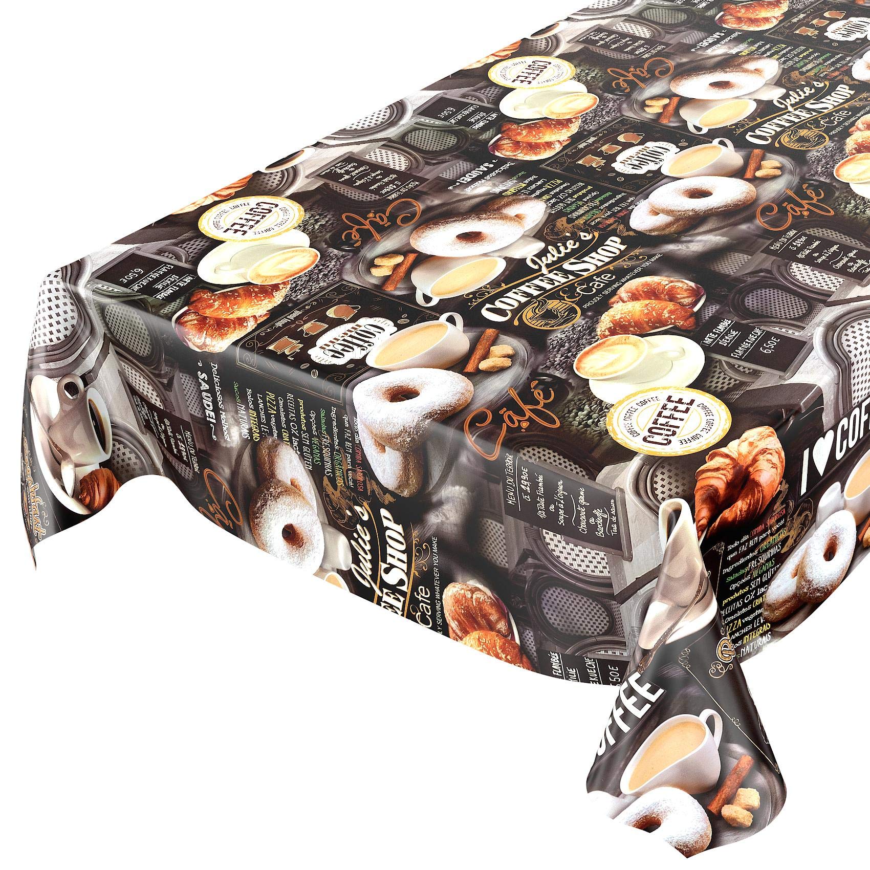 Nappe en toile cirée facile à nettoyer contre les taches de café