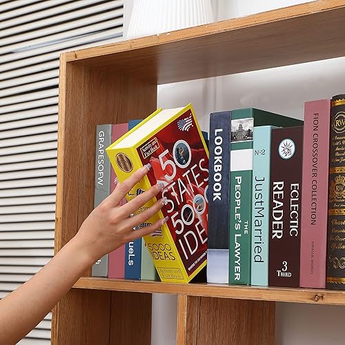 Miniatura 2 de Hunter - Caja fuerte con diseño de páginas reales con cerradura de llave, caja de seguridad oculta para dinero, caja de seguridad de metal portátil,