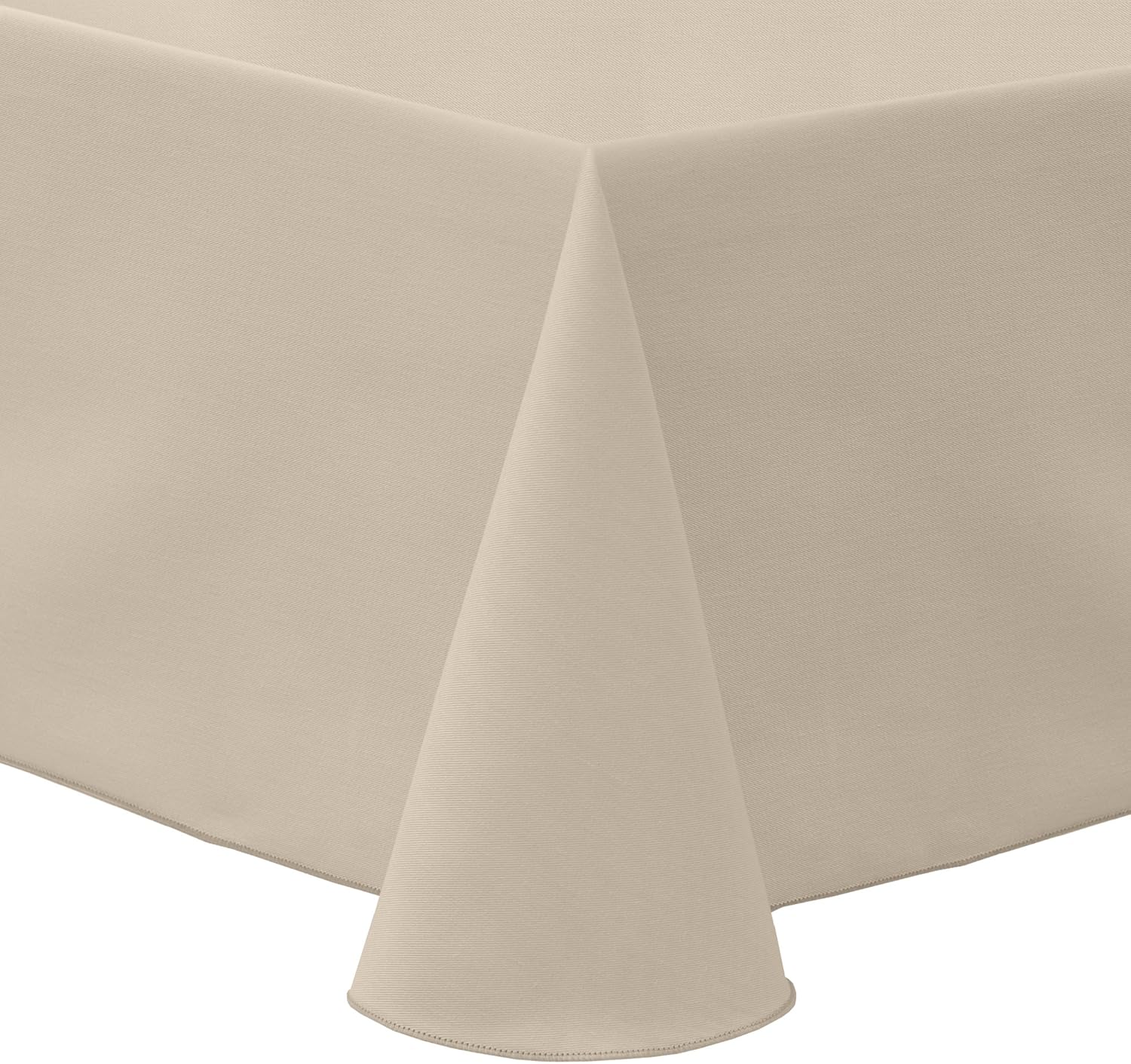 Ultimate Textile Poly-Cotton Twill Oval Tablecloth 52 x 70in - Stain & Wrinkle Resistant Table Linens, Machine Washable Cotton Tablecloth - Beige, 5 Pack