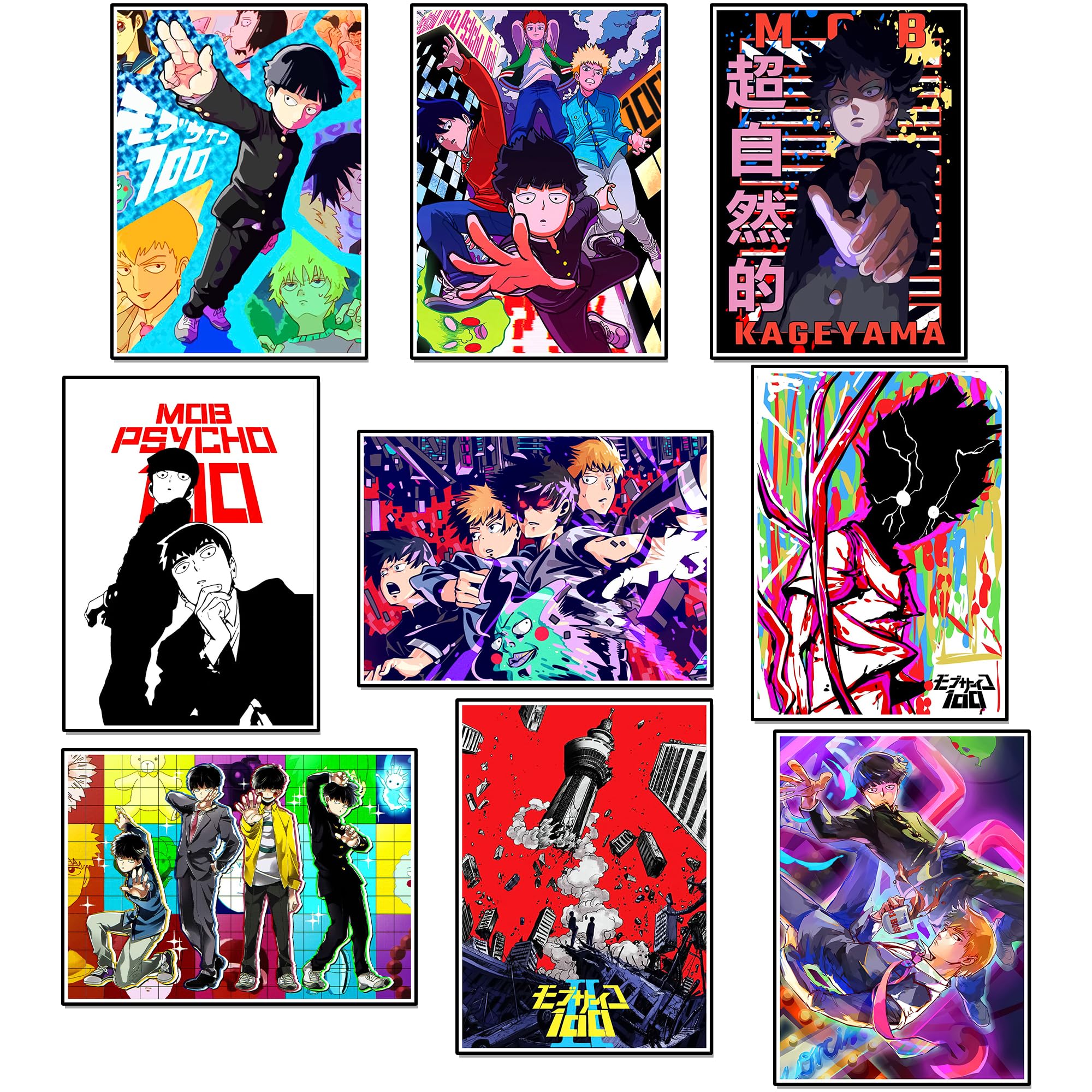 Paper9store Pack of 9 - Anime Posters self-Adhesive Anime Wall Poster for Room, Size A4 Self-Adhesive 300 GSM Thick matt Poster (Mob Psycho) (B0CS6XKVSN) Amazon Price History, Amazon Price Tracker