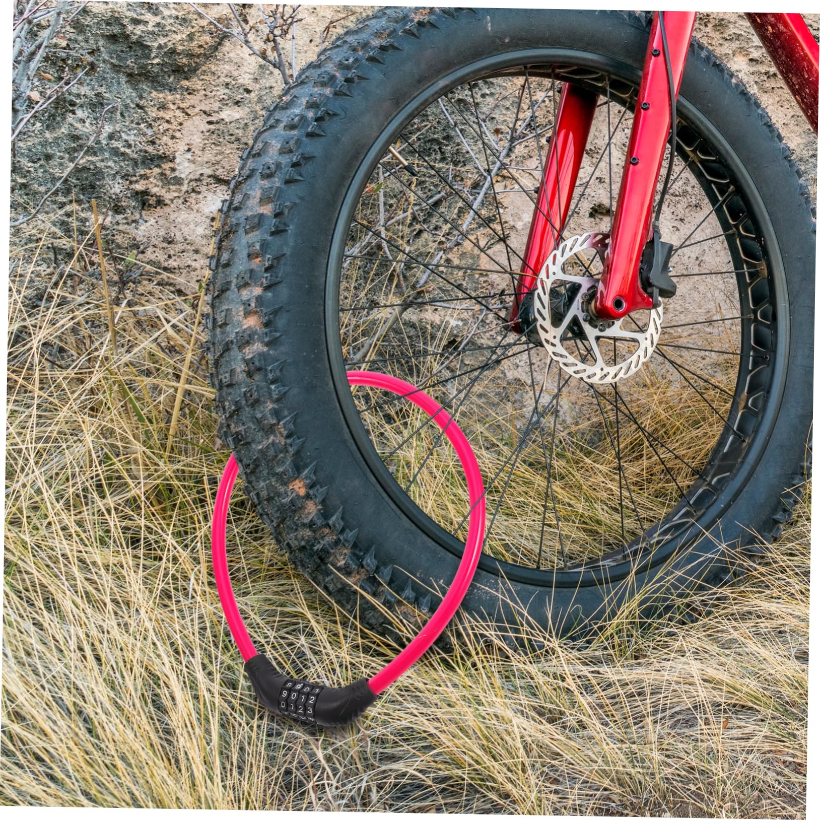 HANABASS Bloqueo de contraseña Bloqueo antirrobo Cable para candados de Bicicleta candado de Bicicleta con Llaves Cerradura de Cadena Resistente candado de Ciclismo antirrobo Acero