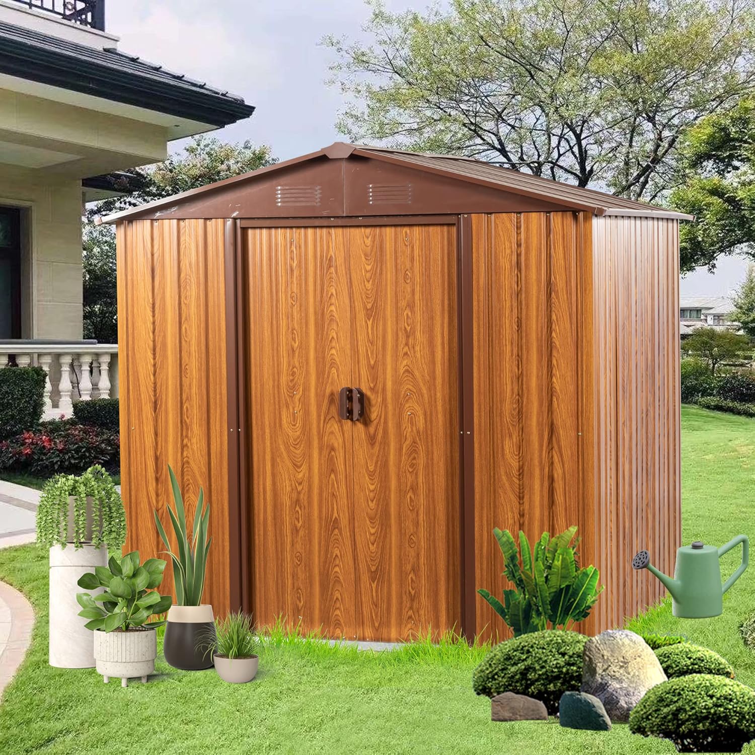 Ufurpie 6 X 6 Ft Metal Storage Shed with Waterproof Roof