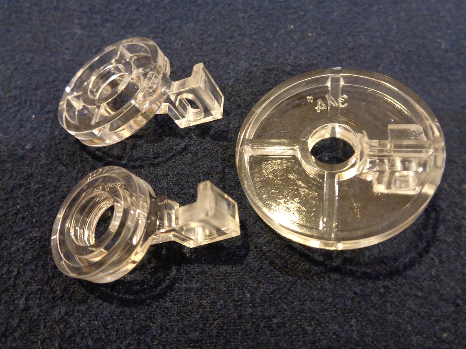 NGOSEW 3pcs CLEAR ECHO QUILTING FEET FOOT Embroidery Works With Low Shank Sewing Machines 3/8",1/2",3/4"