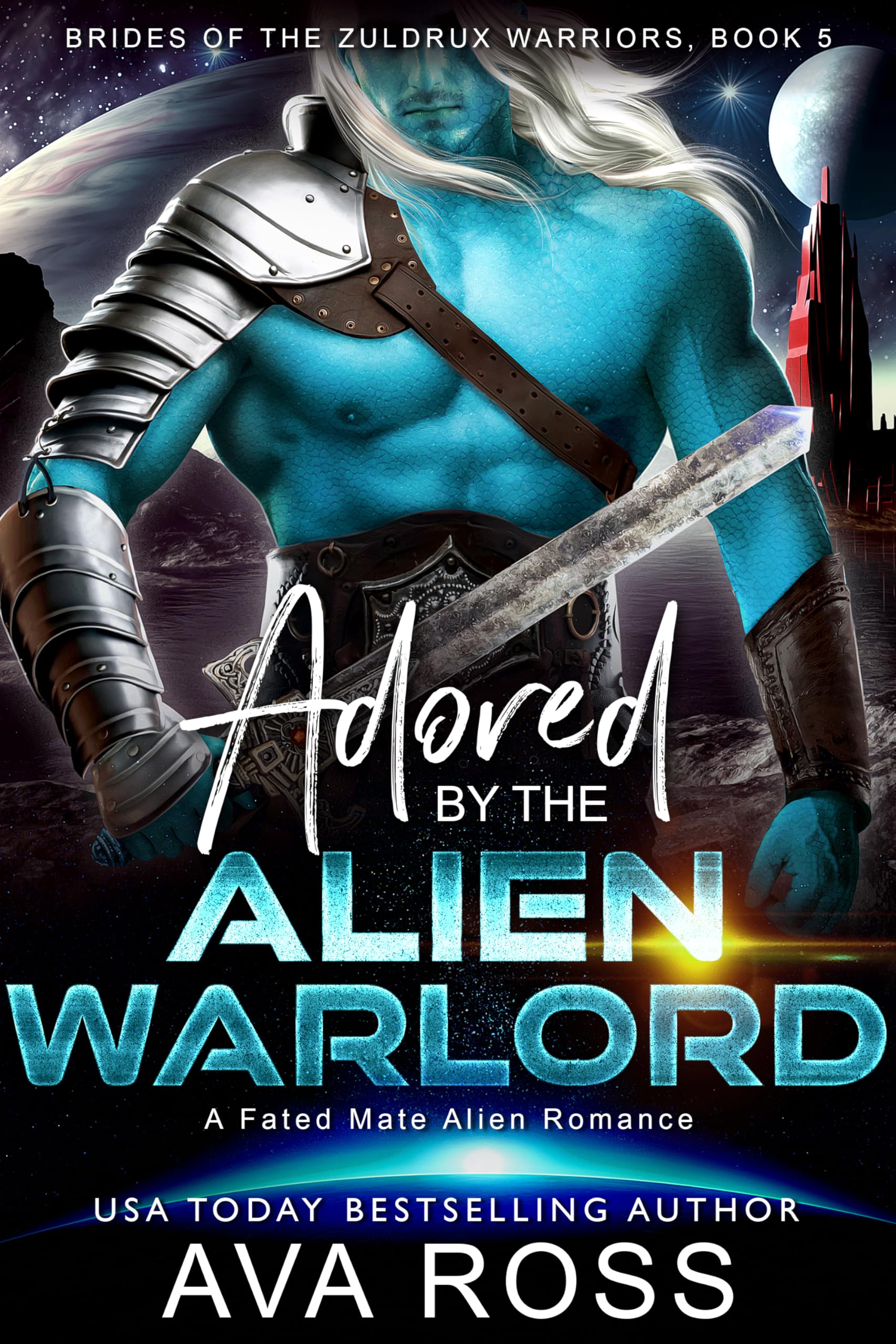 Book cover for Adored by the Alien Warlord