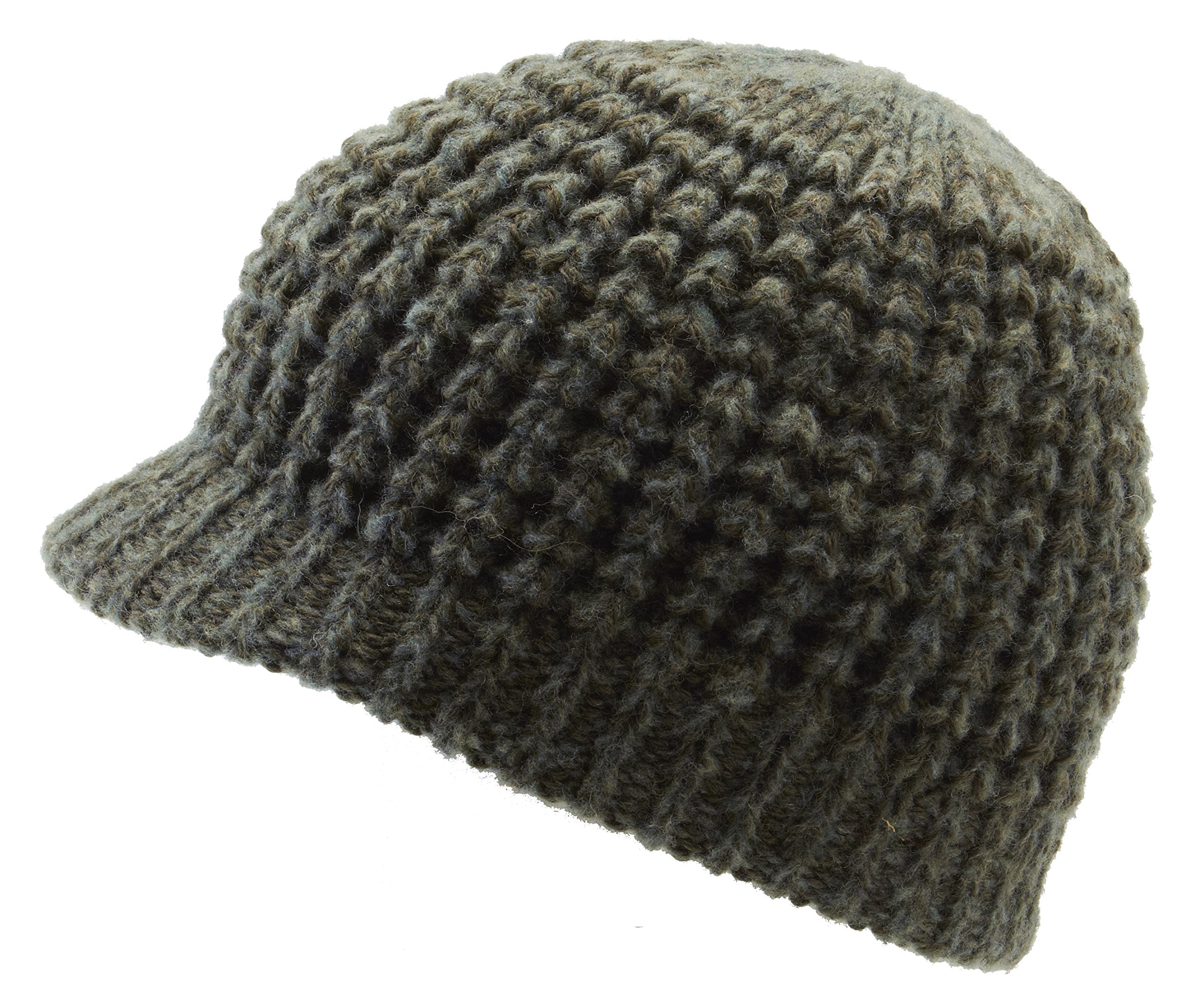 Icebox KnittingDohm Super Soft Winter Wool Hat Beanie Skull Cap with Visor for Men and Women