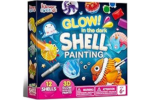Klever Kits 12 Kids Sea Shell Painting Kit-Glow in The Dark