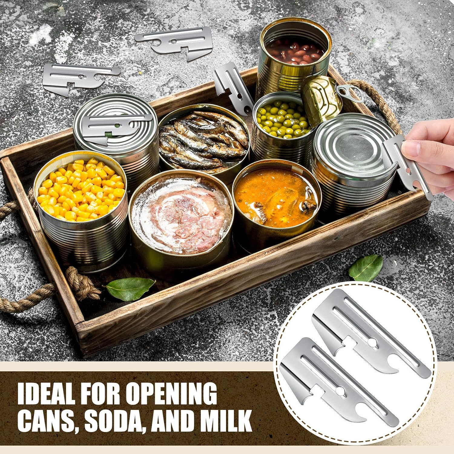 Gisafai 200 Pcs P-51 Military Style Can Openers Manual Camping Can Opener Stainless Steel Survival Army Backpack for Kitchen Travel Camping Survival