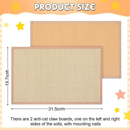 Miniatura 2 de 2 protectores de muebles para gatos y gatos protector de sofá para gatos y mascotas almohadillas para rascar para sofá silla fácil instalación