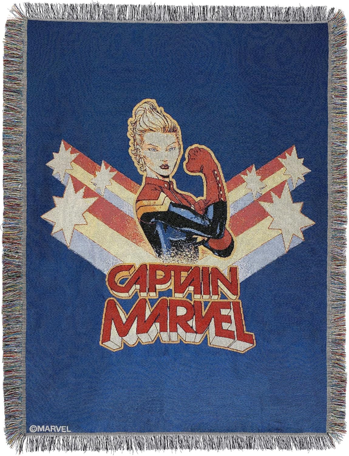 Northwest Captain Marvel Woven Tapestry Throw Blanket, 48" x 60", Lift Off